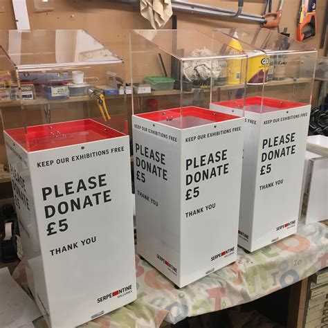 metal item donation box|large donation boxes for fundraising.